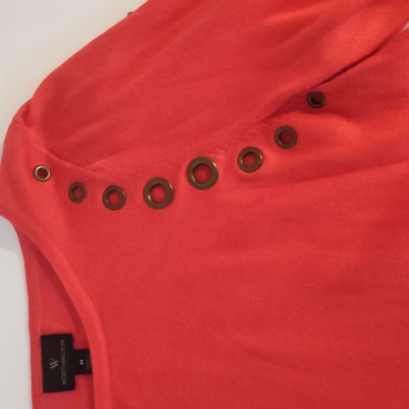Worthington Coral Sweater with Chiffon Hem - Picture 11 of 12